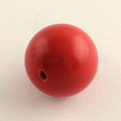 ラウンド辰砂ビーズ  ファイヤーブリック  8mm  穴：1.5mm&nbsp;LS-X-CARL-Q002-8mm