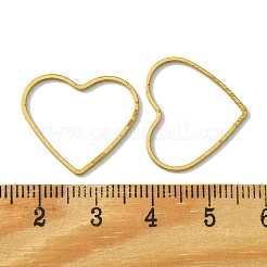 真鍮製フレームコネクター  カドミウムフリー＆ニッケルフリー＆鉛フリー  ハート  生（メッキなし）  18x21x1mm  内径：14.5x19.5mm&nbsp;KK-B085-06C-03