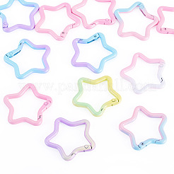 12Pcs Spray Paint Alloy Spring Gate Rings&nbsp;FIND-TA0010-90