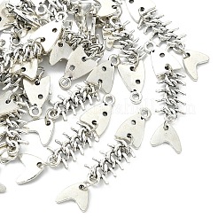 チベット風アロイペンダント20個  魚の骨  アンティークシルバー  50x11mm&nbsp;FIND-YW0008-05