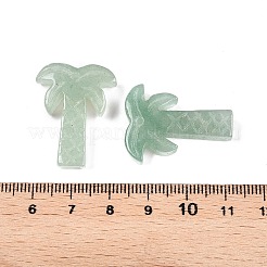 天然グリーンアベンチュリンココナッツツリーペンダント  ヤシの木のチャーム  27~28x19~22x5~6mm  穴：1.2~1.5mm&nbsp;G-N342-02H