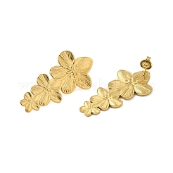 304 Stainless Steel Flower Stud Earrings for Women&nbsp;EJEW-U020-17G
