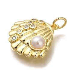 Rack Plating Brass Micro Pave Cubic Zirconia Pendants&nbsp;KK-I720-47G