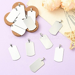 20Pcs 201 Stainless Steel Rounded Rectangle Stamping Blank Tag Pendants&nbsp;STAS-YW0003-22