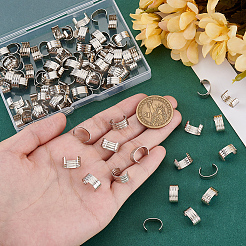 120Pcs Brass Folding Crimp Ends&nbsp;KK-PH0014-10P