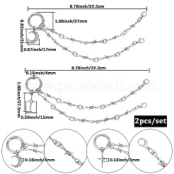 2Pcs Alloy Link Boot Strap Chains&nbsp;HJEW-SP0001-43