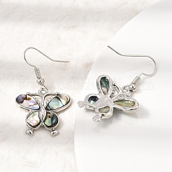 Rack Plating Brass Dangle Earrings for Women&nbsp;KK-CBA69D1-02P