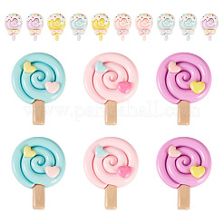 16Pcs 4 Styles Opaque Resin Cabochons&nbsp;CRES-TA0001-90