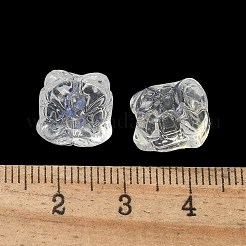 ベーキングペイント透明ガラスビーズ  グラデーションカラー  ライオン  透明  11.5x11x9.5mm  穴：1.2mm&nbsp;GLAA-C035-01Q