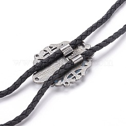 Imitation Leather Alloy Bolo Tie for Men&nbsp;NJEW-H309-01A