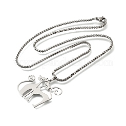 304 Stainless Steel Pendant Necklaces&nbsp;NJEW-P329-02P