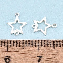 スターリングシルバーコネクターチャーム925個  スターリンク  銀  8x6.5x0.5mm  穴：0.7mm&nbsp;STER-N016-99S