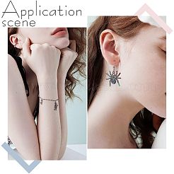20個5スタイルメッキ合金ペンダント  カドミウムフリー＆鉛フリー  魔女と蜘蛛と巣  ハロウィン  虹色  11~29.5x11~37x2.5~11mm  穴：1.6~4mm  4個/スタイル&nbsp;FIND-CA0005-72