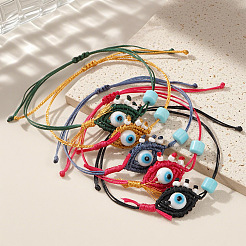 5Pcs 5 Color Adjustable Porcelain Beads Braided Bracelets&nbsp;ST8547-1