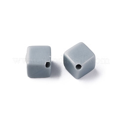 不透明なアクリルビーズ  キューブ  アクア  13x14.5x14.5mm  穴：2mm  約530個/500g&nbsp;MACR-S373-135-A04