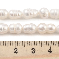 天然養殖淡水パールビーズ連売り  ライス  グレードAB +  ホワイト  6~7mm  穴：0.6mm  約18~20個/連  6.30''~6.69''（16~17センチメートル）&nbsp;PEAR-P062-08B