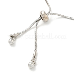 Brass Flat Snake Chains Lariat Necklaces&nbsp;NJEW-P289-13P