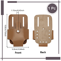 ベルト用PUレザー巻尺ホルダー  ツールキャリーベルトクリップ  ペルー  19.8x12.8x1.15cm&nbsp;TOOL-WH0059-080B