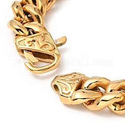 Crystal Rhinestone Coffee Bean Link Chain Bracelet&nbsp;BJEW-E009-01G