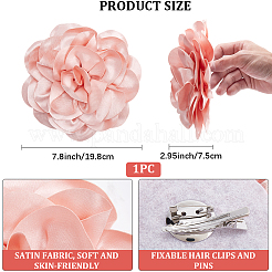 Flower Polyester Brooches&nbsp;JEWB-WH20008-04B