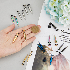 20Pcs 10 Colors Stainless Steel Ear Taper Stretcher&nbsp;EJEW-FI0001-69