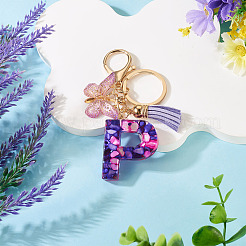 Resin Butterfly Pendant Keychains&nbsp;KEYC-TAC0034-03P