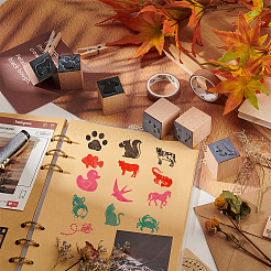 Wooden Stamps with Rubber&nbsp;DIY-WH0002-65H