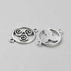 Tibetan Style Alloy Knot Connector Charms&nbsp;FIND-WH0432-92C