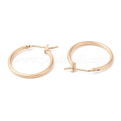 Brass Huggie Hoop Earrings&nbsp;EJEW-Q765-02G
