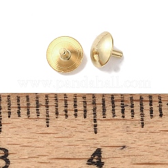 真鍮製ペンダントベイル  鉛フリー＆カドミウムフリー  24KGP本金メッキ  4x3.5mm  穴：1mm&nbsp;KK-K383-21A-G