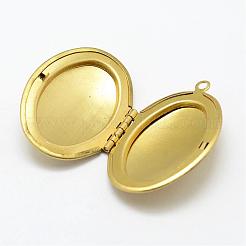 Brass Locket Pendants&nbsp;KK-P094-18