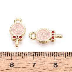 Light Gold Tone Alloy Enamel Pendants&nbsp;FIND-N011-17KCG