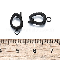 304ステンレススチール製折りたたみ式留め具  ブラック  14.5x8x2mm  穴：1.8mm&nbsp;STAS-H233-05EB