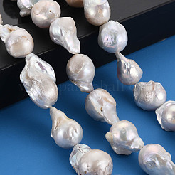 Natural Baroque Pearl Keshi Pearl Beads Strands&nbsp;PEAR-S019-05B