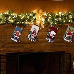 4Pcs Cloth Christmas Stockings Sets&nbsp;JX066A