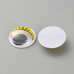樹脂人形の工芸品の目  おもちゃの DIY アクセサリー用  ゴールド  15x4.5mm&nbsp;DIY-WH0698-009E