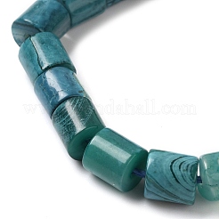 天然石クォーツビーズ連売り  染め  コラム  ティール  7x6mm  穴：1.2mm  約63個/連  15.35''（39センチメートル）&nbsp;G-Q169-A01-01B
