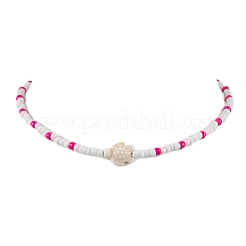 2Pcs Summer Beach Glass Seed Beaded Necklaces&nbsp;NJEW-JN05019