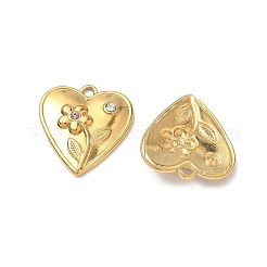 304 Stainless Steel Rhinestone Pendants&nbsp;STAS-L308-09G