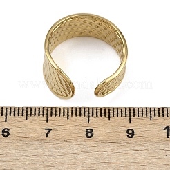 304ステンレススチールカフリング  イオンプレーティング（ip）  18KGP本金メッキ  11mm&nbsp;RJEW-D332-012N-G