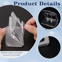 アクリル斜めバックルイヤリングディスプレイスタンド  L字型  透明  8.6x7.5x7.2cm&nbsp;EDIS-WH0031-28A-02