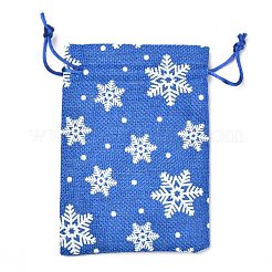 Christmas Themed Burlap Packing Pouches&nbsp;ABAG-L007-01A-02