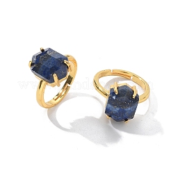Hexagon Natural & Synthetic Gemstone Finger Rings&nbsp;RJEW-B113-02G