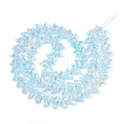 Transparency Electroplate Glass Beads Strands&nbsp;GLAA-T023-39A-06