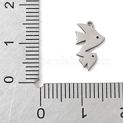 ステンレススチールチャーム201個  レーザー切断  魚のチャーム  変色防止  ステンレス鋼色  13x8x1mm  穴：1mm&nbsp;STAS-S174-12P