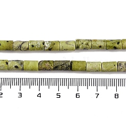 ナチュラルイエローターコイズ（ジャスパー）ビーズ連売り  コラム  7.5~8.5x5~6mm  穴：1mm  約45~46個/連  14.69~15.04インチ（37.3~38.2cm）&nbsp;G-C128-A09-01