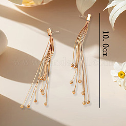 Iron Round Tassel Stud Earrings&nbsp;FS-WGA6095-01