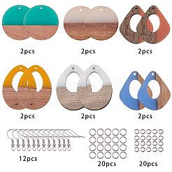6 Pairs DIY Dangle Earring Making Kits&nbsp;DIY-SC0007-05