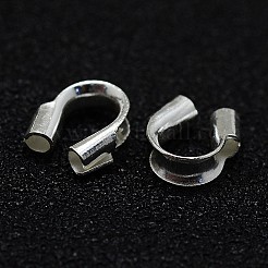 925スターリングシルバーワイヤーガーディアン  銀  5x5x2mm  穴：0.6mm&nbsp;STER-F036-27S-5x5
