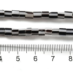 手作りのネパールランプワークビーズ  縞模様の列  ブラック  3~6x2~7mm  穴：1.2~1.8mm  約115~125個/連  20.87~21.65インチ（53~55cm）&nbsp;LAMP-B023-04A-04